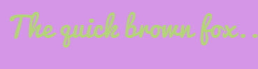 Image with Font Color B4D478 and Background Color D596E7